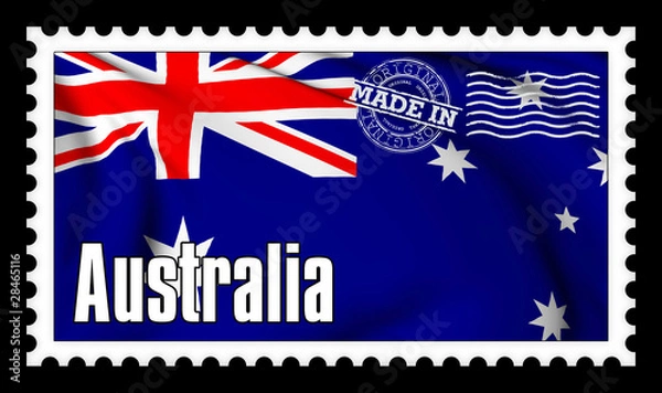 Obraz Made in Australia original stamp