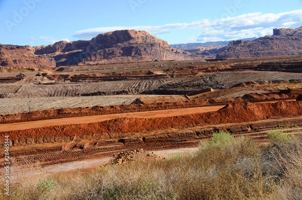 Fototapeta Uranium Mine Tailings Clean-Up near Moab
