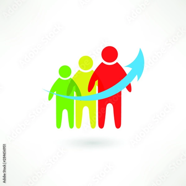 Obraz Team icon vector flat