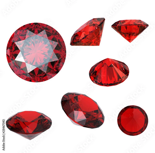 Obraz Set of round garnet