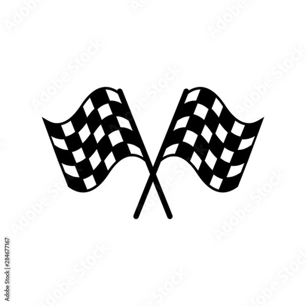 Fototapeta racing flag icon vector design symbol