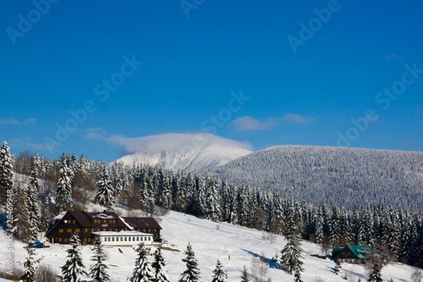 Fototapeta Zima w Karkonoszach -
