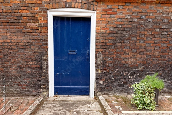 Fototapeta View of door houses - Winchester, UK