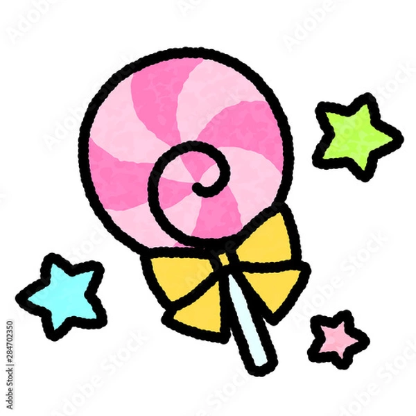 Obraz 棒付きキャンディ テクスチャあり