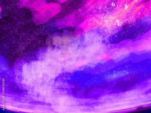 Obraz abstract purple background cloud landscape galaxy colorfull sky painting blue