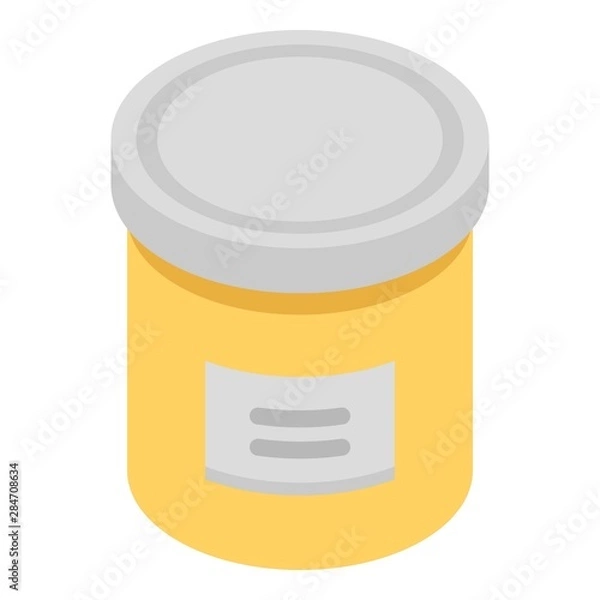 Fototapeta Paint jar icon. Isometric of paint jar vector icon for web design isolated on white background