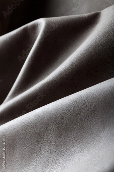 Fototapeta Zbadane zdjęcie szarych skórzanych fal