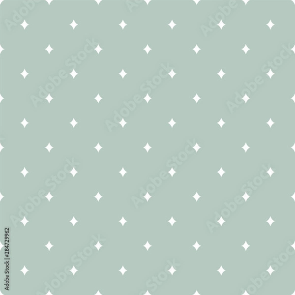 Obraz Vector Abstract Magical Rhombus in Dusty Green seamless pattern background.