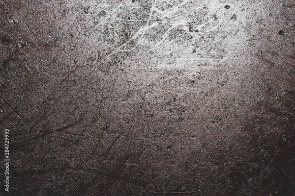 Fototapeta Rusty metal texture background. old iron plate texture. steel wall. workbench surface with scratches