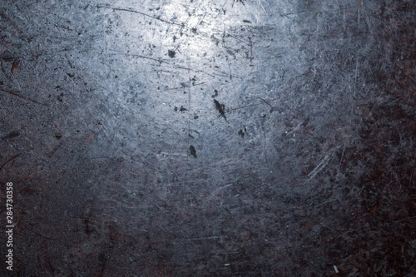 Fototapeta Rusty metal texture background. old iron plate texture. steel wall. workbench surface with scratches