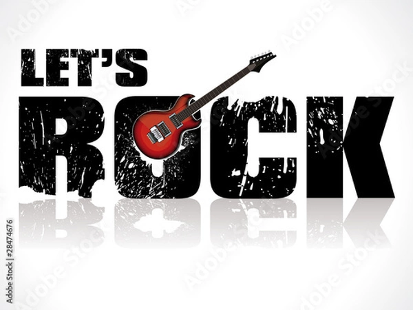 Obraz lets rock background with guitar
