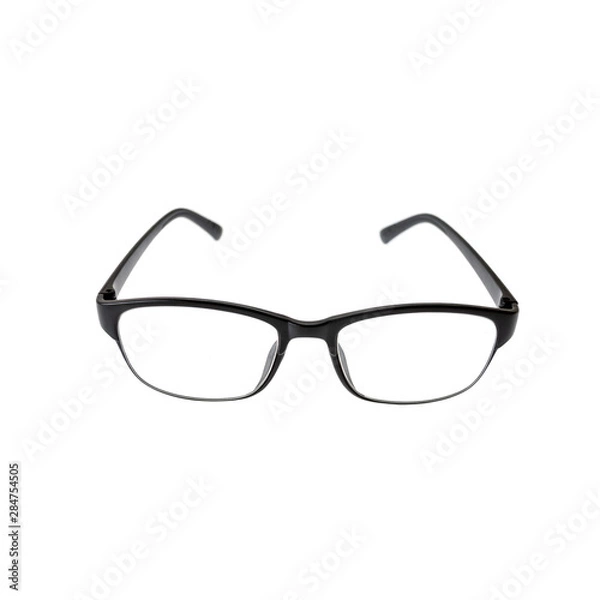 Obraz Black frame glasses isolated on white