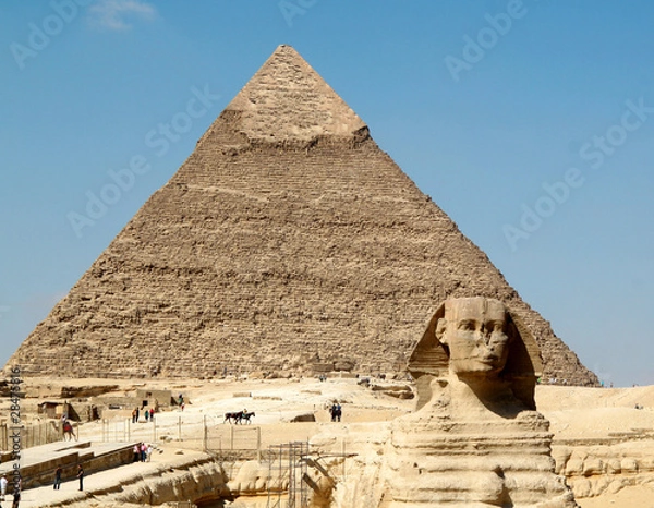 Obraz Пирамида Хефрена  и Сфинкс