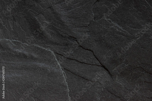 Obraz Dark grey black slate background or texture.