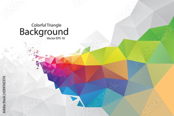 Obraz Colorful Geometric Triangle Background