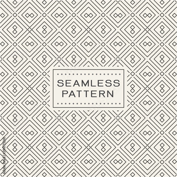 Fototapeta Seamless pattern with abstract shape and simple geometric concept. Endless pattern on background, vector illustration