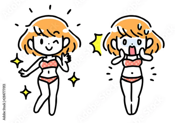 Obraz 自分磨きをする女性