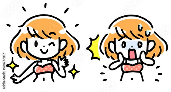 Obraz 自分磨きをする女性 アップ