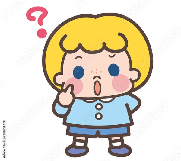Fototapeta 外国人　疑問　子供　幼稚園