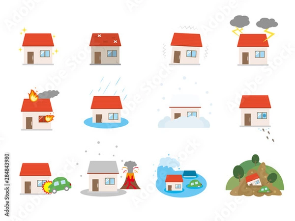 Fototapeta 家 災害セット1