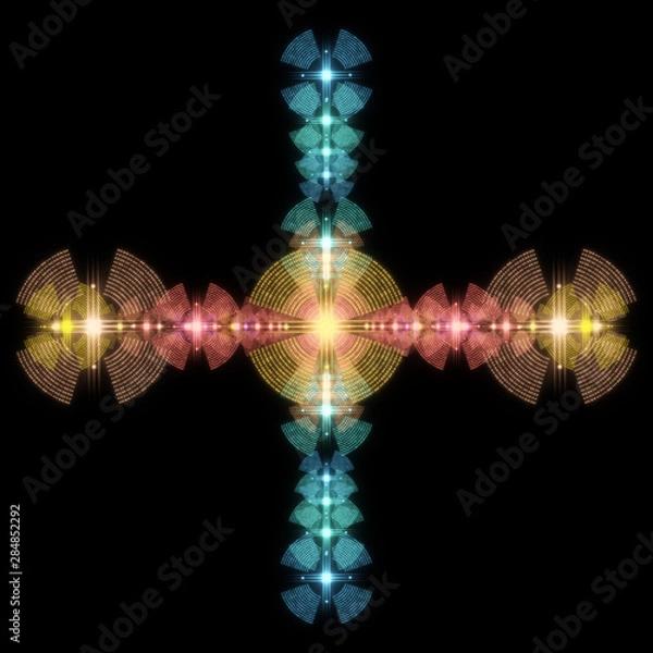 Obraz abstract shape on black background