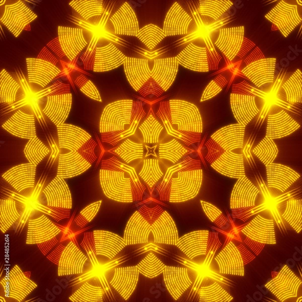 Obraz gold abstract background, abstract shape and rays light