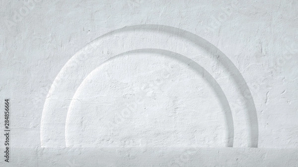 Fototapeta Minimalism abstract background, pedestal. 3d illustration, 3d rendering.