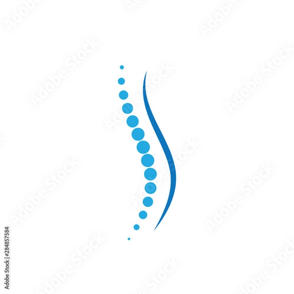 Fototapeta Spine diagnostics symbol logo template vector illustration