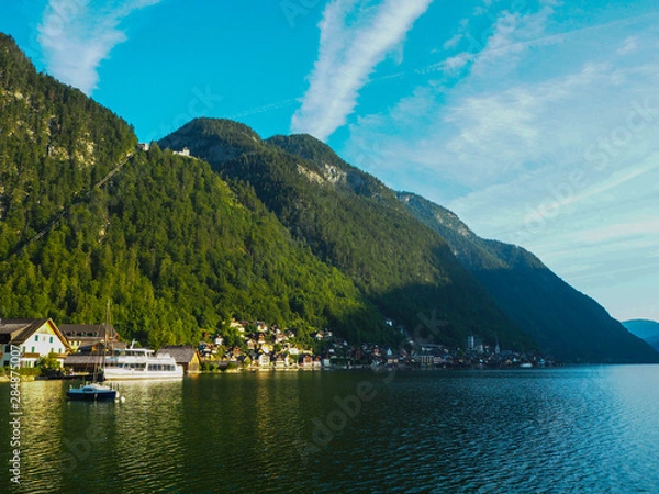 Fototapeta Sailboat with natural view
