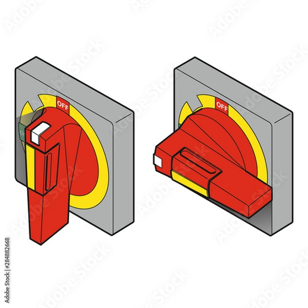 Obraz Hauptschalter [coloriert]
