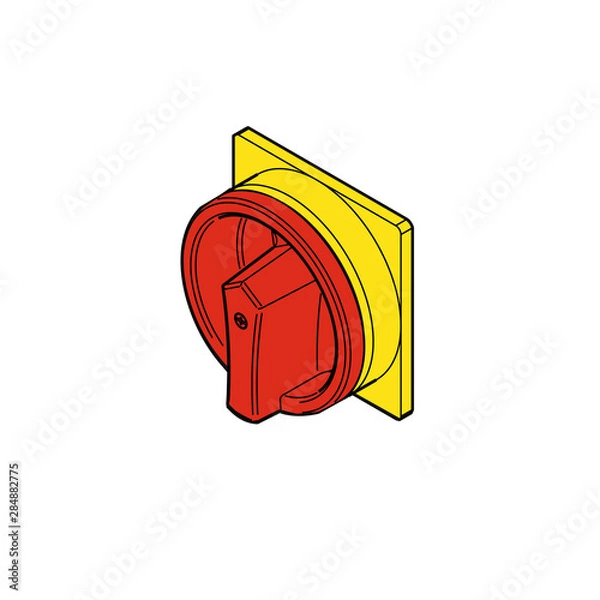 Obraz Hauptschalter/ Drehschalter [coloriert]