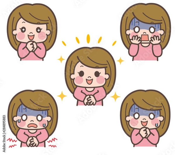 Fototapeta 女性　様々な表情