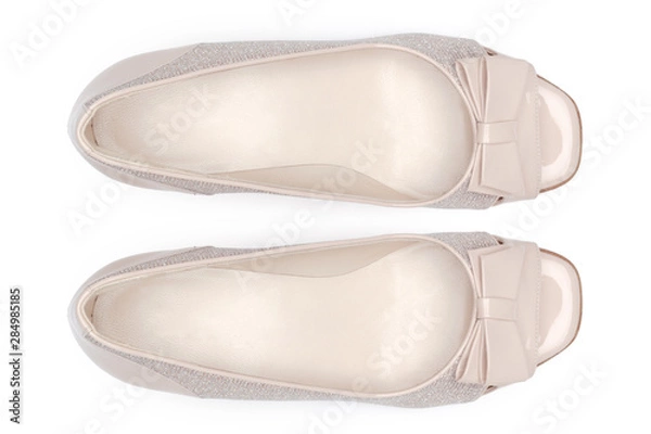 Obraz Boots isolated on white background. Top view.