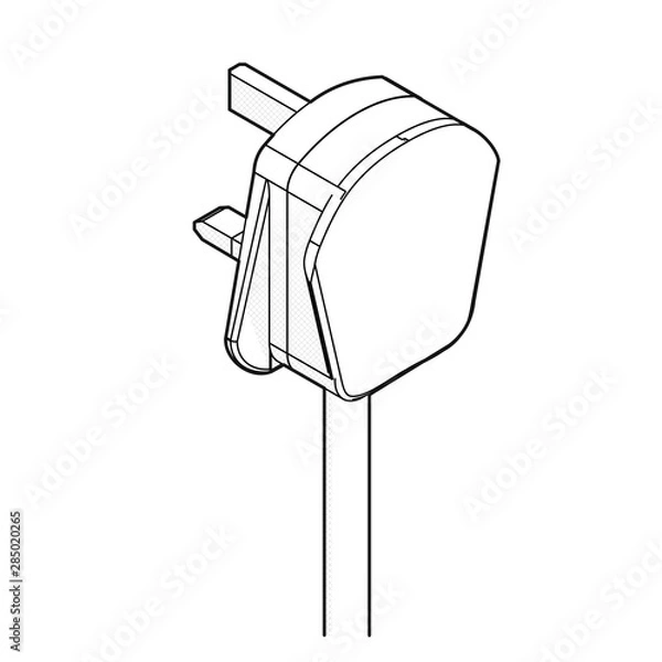 Obraz Commonwealth-Stecker Typ G  [schwarz-weiß]