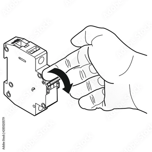 Obraz Leitungsschutzschalter einschalten