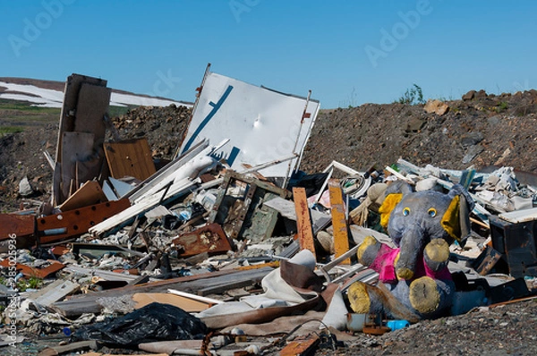 Fototapeta Abandoned toy