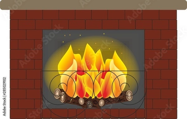 Fototapeta Fireplace