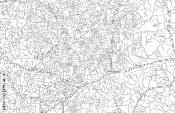 Fototapeta Greensboro, North Carolina, USA, bright outlined vector map
