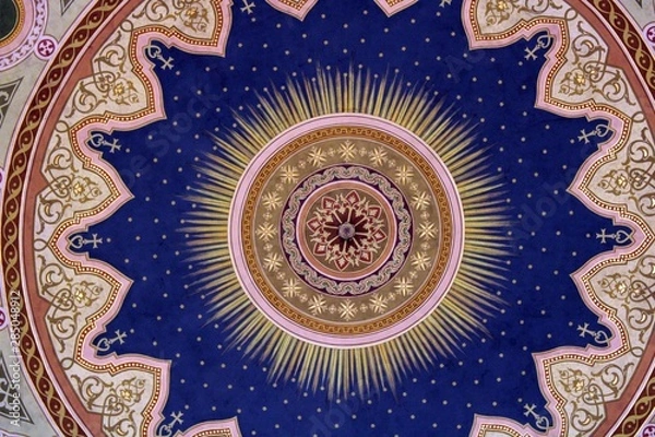 Fototapeta Part of the ceiling in the Mosque of Pasha Quasim, Pécs