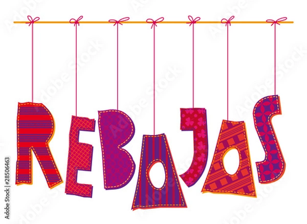 Obraz rebajas rojo lazos