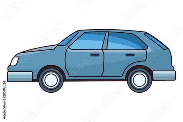 Fototapeta Modern coupe car vehicle sideview