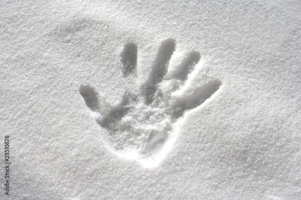 Obraz handprint in fresh snow