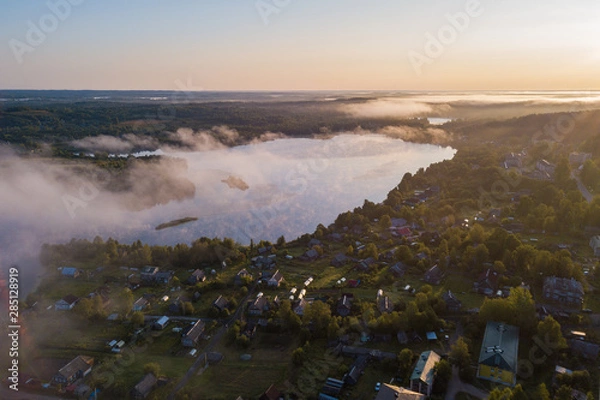 Fototapeta aerial view: Higher than clouds