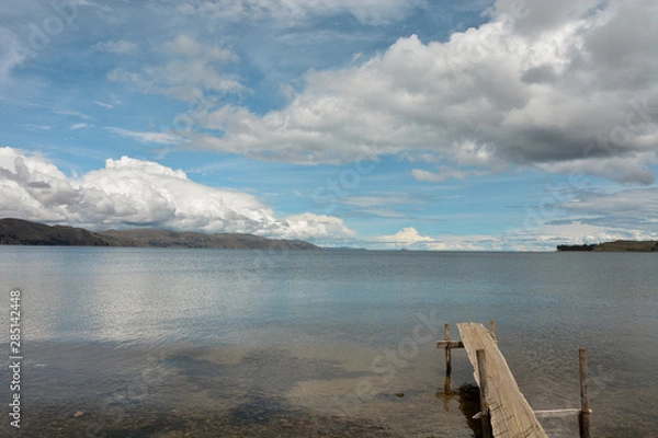 Obraz lago con nubes