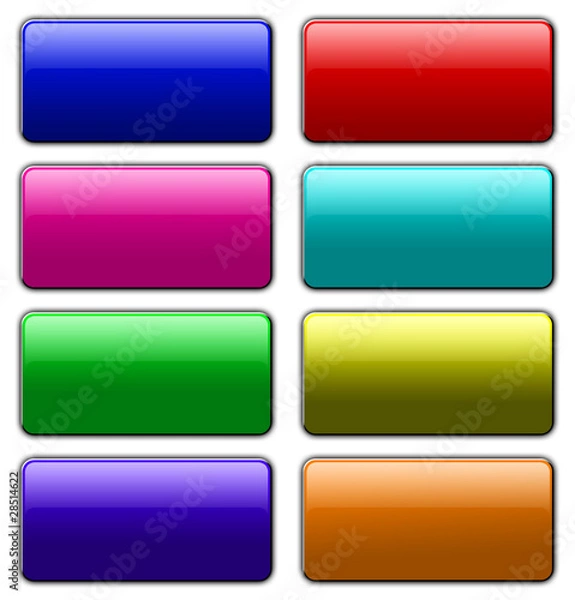 Fototapeta eight colored buttons