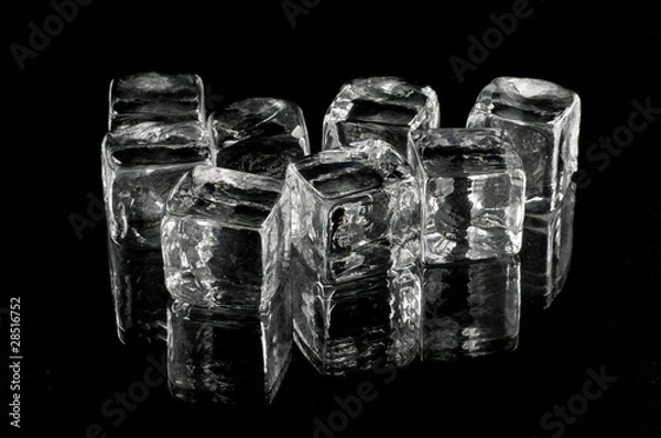 Obraz Glass cubes on black