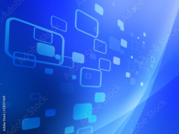 Fototapeta Blue digital abstract background