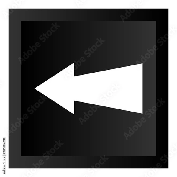 Fototapeta Black Arrow Icon Button Illustration Isolated On White Background