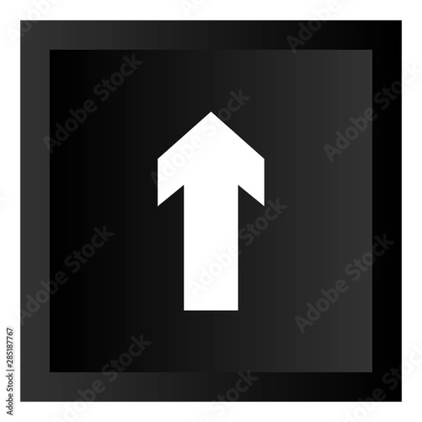 Fototapeta Black Arrow Icon Button Illustration Isolated On White Background