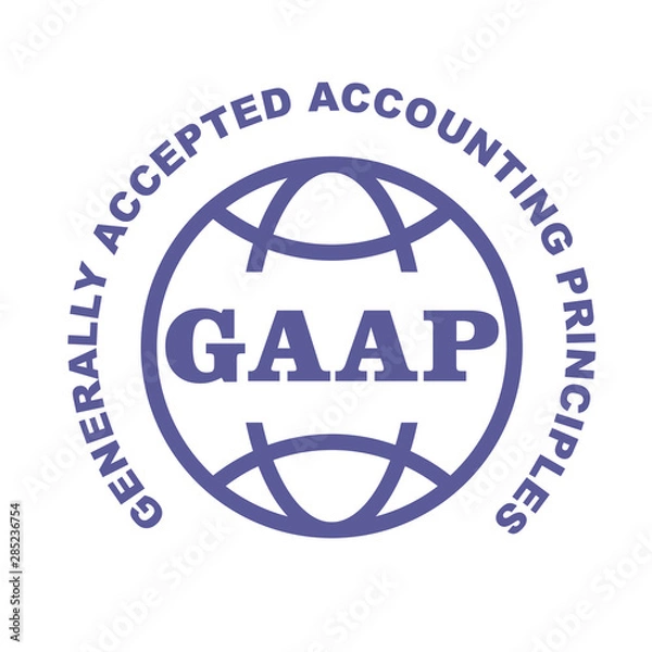 Obraz GAAP stamp - Generally Accepted Accounting Principles emblem